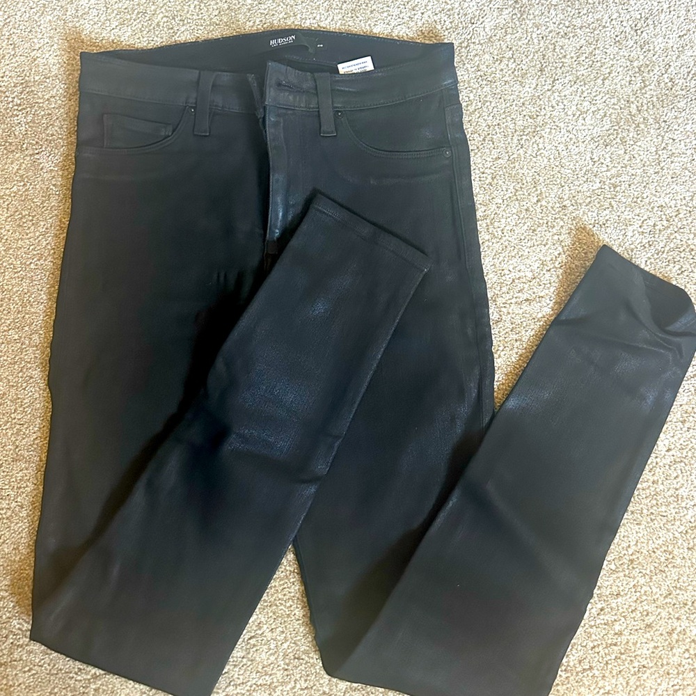 Hudson Super Skinny Barbara Waxed black size 26